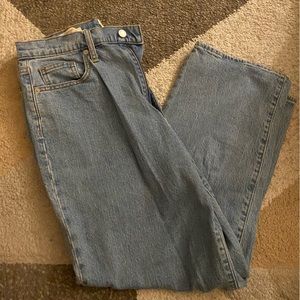 High waisted straight leg jean
